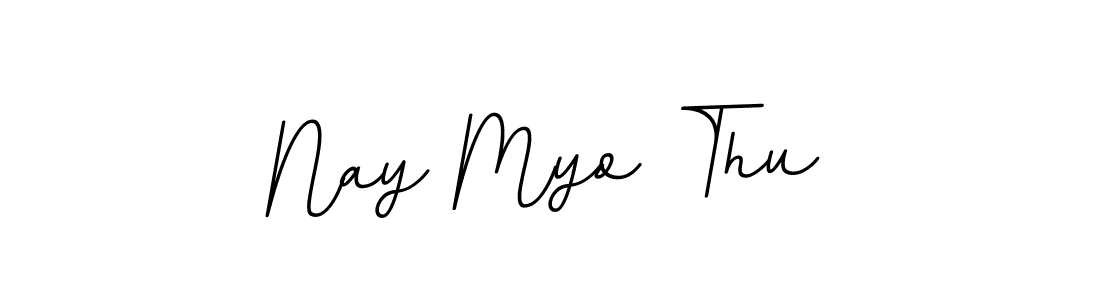 Design your own signature with our free online signature maker. With this signature software, you can create a handwritten (BallpointsItalic-DORy9) signature for name Nay Myo Thu. Nay Myo Thu signature style 11 images and pictures png