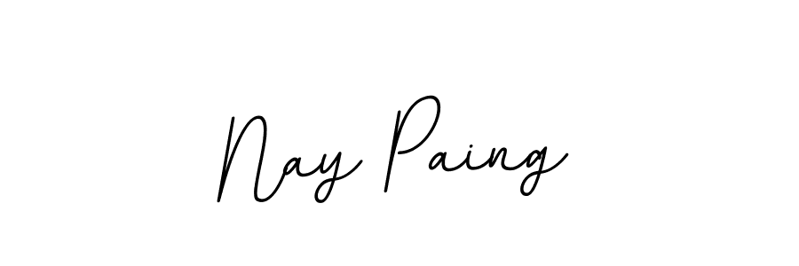 if you are searching for the best signature style for your name Nay Paing. so please give up your signature search. here we have designed multiple signature styles  using BallpointsItalic-DORy9. Nay Paing signature style 11 images and pictures png