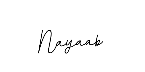 Design your own signature with our free online signature maker. With this signature software, you can create a handwritten (BallpointsItalic-DORy9) signature for name Nayaab. Nayaab signature style 11 images and pictures png