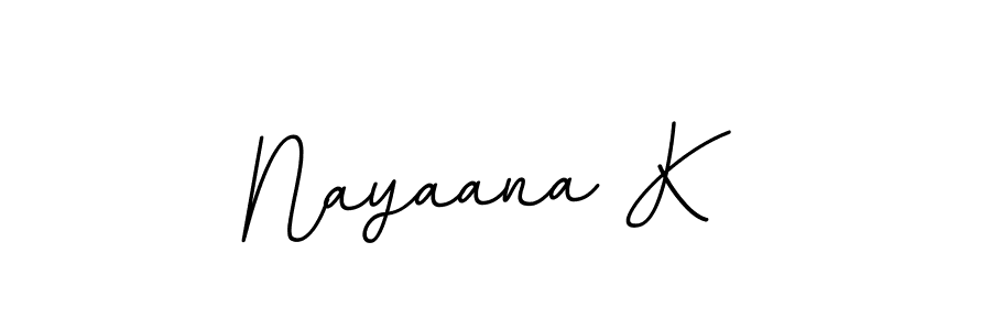 Create a beautiful signature design for name Nayaana K. With this signature (BallpointsItalic-DORy9) fonts, you can make a handwritten signature for free. Nayaana K signature style 11 images and pictures png