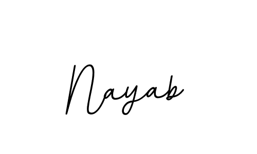 Make a beautiful signature design for name Nayab. With this signature (BallpointsItalic-DORy9) style, you can create a handwritten signature for free. Nayab signature style 11 images and pictures png