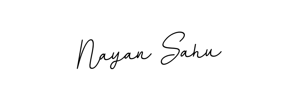 How to make Nayan Sahu name signature. Use BallpointsItalic-DORy9 style for creating short signs online. This is the latest handwritten sign. Nayan Sahu signature style 11 images and pictures png