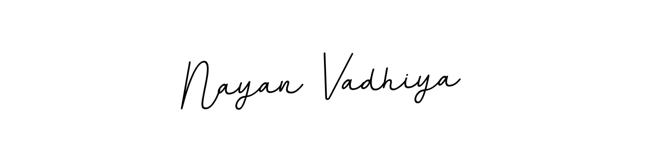 Use a signature maker to create a handwritten signature online. With this signature software, you can design (BallpointsItalic-DORy9) your own signature for name Nayan Vadhiya. Nayan Vadhiya signature style 11 images and pictures png