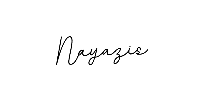 Create a beautiful signature design for name Nayazis. With this signature (BallpointsItalic-DORy9) fonts, you can make a handwritten signature for free. Nayazis signature style 11 images and pictures png