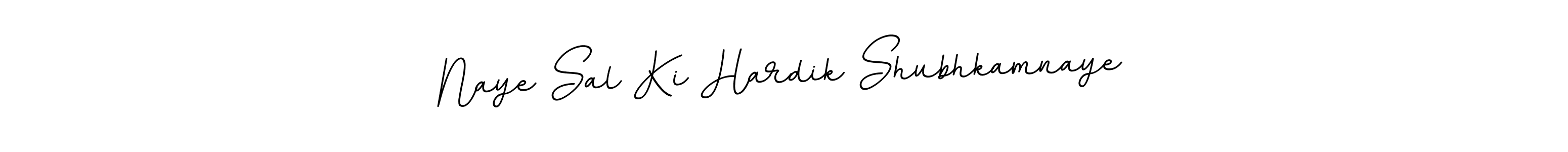 The best way (BallpointsItalic-DORy9) to make a short signature is to pick only two or three words in your name. The name Naye Sal Ki Hardik Shubhkamnaye include a total of six letters. For converting this name. Naye Sal Ki Hardik Shubhkamnaye signature style 11 images and pictures png