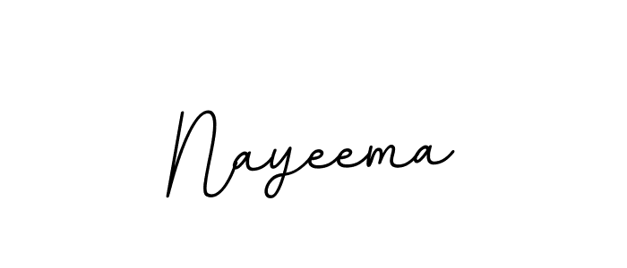Make a beautiful signature design for name Nayeema. With this signature (BallpointsItalic-DORy9) style, you can create a handwritten signature for free. Nayeema signature style 11 images and pictures png