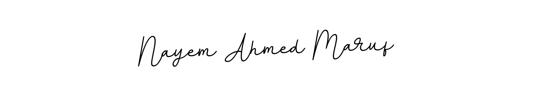 Design your own signature with our free online signature maker. With this signature software, you can create a handwritten (BallpointsItalic-DORy9) signature for name Nayem Ahmed Maruf. Nayem Ahmed Maruf signature style 11 images and pictures png