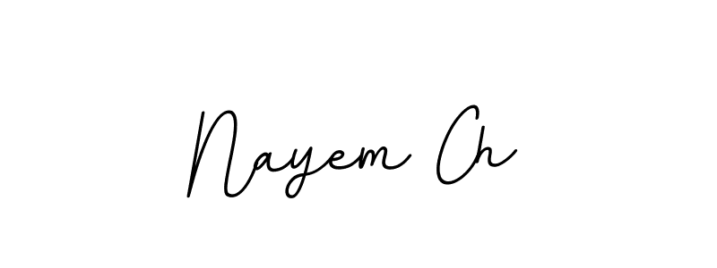 How to make Nayem Ch name signature. Use BallpointsItalic-DORy9 style for creating short signs online. This is the latest handwritten sign. Nayem Ch signature style 11 images and pictures png