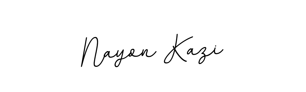Create a beautiful signature design for name Nayon Kazi. With this signature (BallpointsItalic-DORy9) fonts, you can make a handwritten signature for free. Nayon Kazi signature style 11 images and pictures png