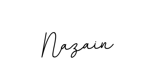 How to make Nazain name signature. Use BallpointsItalic-DORy9 style for creating short signs online. This is the latest handwritten sign. Nazain signature style 11 images and pictures png