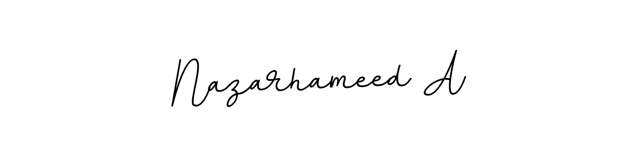 The best way (BallpointsItalic-DORy9) to make a short signature is to pick only two or three words in your name. The name Nazarhameed A include a total of six letters. For converting this name. Nazarhameed A signature style 11 images and pictures png