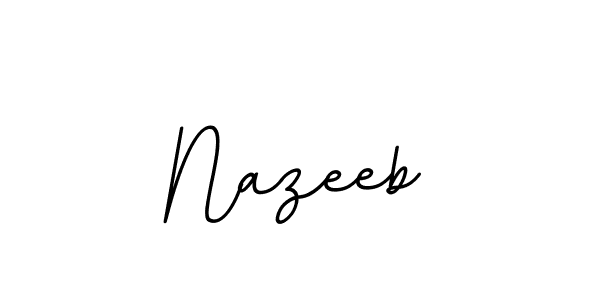 The best way (BallpointsItalic-DORy9) to make a short signature is to pick only two or three words in your name. The name Nazeeb include a total of six letters. For converting this name. Nazeeb signature style 11 images and pictures png