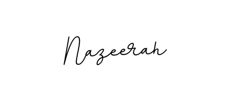 Create a beautiful signature design for name Nazeerah. With this signature (BallpointsItalic-DORy9) fonts, you can make a handwritten signature for free. Nazeerah signature style 11 images and pictures png