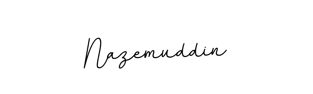 Design your own signature with our free online signature maker. With this signature software, you can create a handwritten (BallpointsItalic-DORy9) signature for name Nazemuddin. Nazemuddin signature style 11 images and pictures png