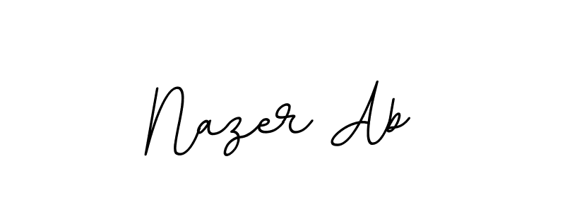 if you are searching for the best signature style for your name Nazer Ab. so please give up your signature search. here we have designed multiple signature styles  using BallpointsItalic-DORy9. Nazer Ab signature style 11 images and pictures png