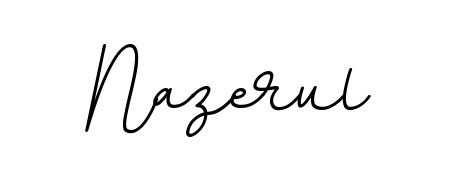 Try this chic Nazerul handwritten sign style. Using BallpointsItalic-DORy9 font elements, it gives your name a sleek, memorable identity. Nazerul signature style 11 images and pictures png