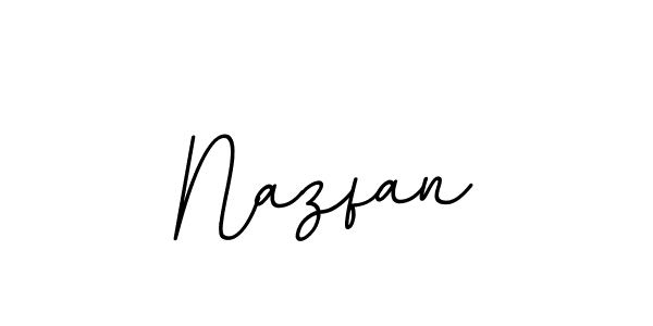 Create a beautiful signature design for name Nazfan. With this signature (BallpointsItalic-DORy9) fonts, you can make a handwritten signature for free. Nazfan signature style 11 images and pictures png