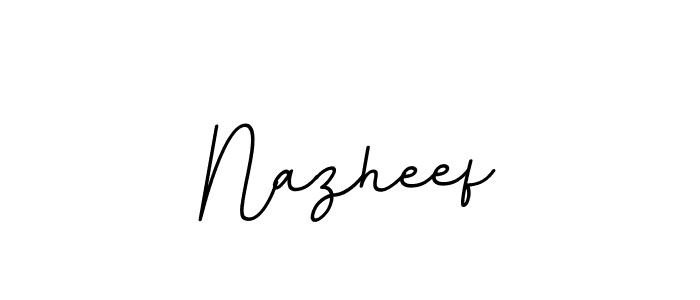 How to make Nazheef name signature. Use BallpointsItalic-DORy9 style for creating short signs online. This is the latest handwritten sign. Nazheef signature style 11 images and pictures png