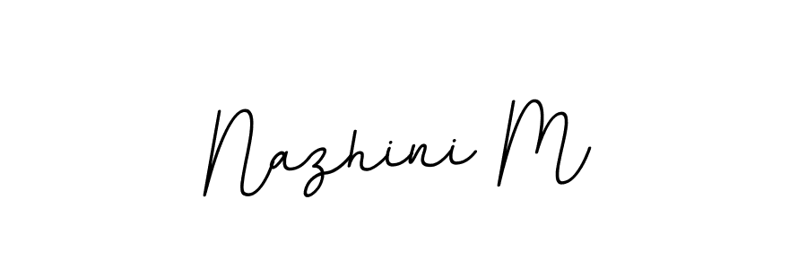 Make a beautiful signature design for name Nazhini M. With this signature (BallpointsItalic-DORy9) style, you can create a handwritten signature for free. Nazhini M signature style 11 images and pictures png