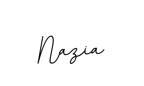 Design your own signature with our free online signature maker. With this signature software, you can create a handwritten (BallpointsItalic-DORy9) signature for name Nazia. Nazia signature style 11 images and pictures png