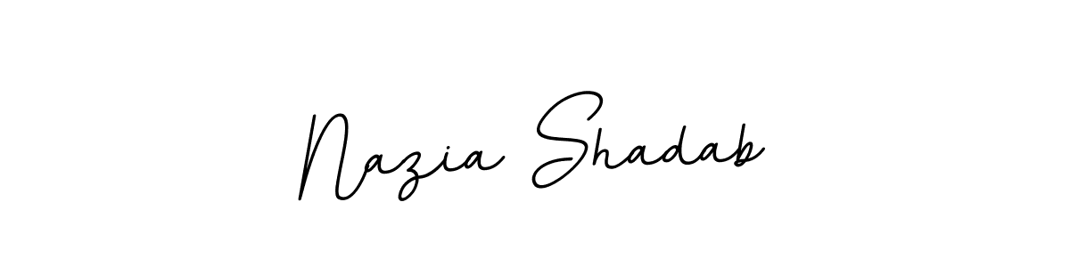 Create a beautiful signature design for name Nazia Shadab. With this signature (BallpointsItalic-DORy9) fonts, you can make a handwritten signature for free. Nazia Shadab signature style 11 images and pictures png
