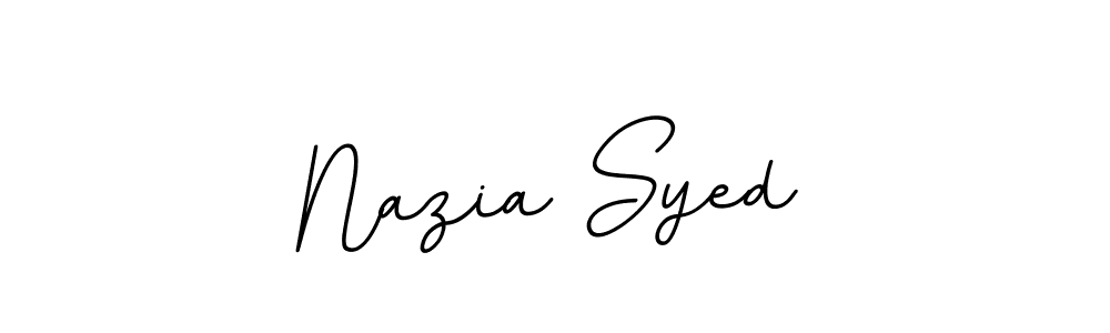 Make a beautiful signature design for name Nazia Syed. Use this online signature maker to create a handwritten signature for free. Nazia Syed signature style 11 images and pictures png