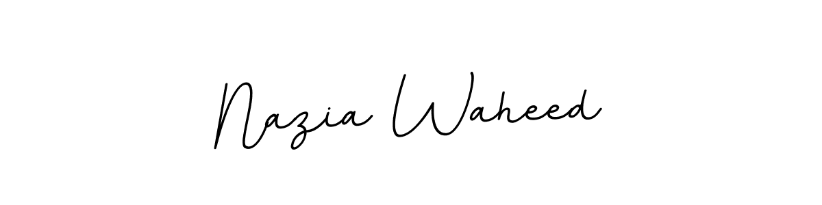 The best way (BallpointsItalic-DORy9) to make a short signature is to pick only two or three words in your name. The name Nazia Waheed include a total of six letters. For converting this name. Nazia Waheed signature style 11 images and pictures png
