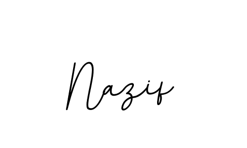 Create a beautiful signature design for name Nazif. With this signature (BallpointsItalic-DORy9) fonts, you can make a handwritten signature for free. Nazif signature style 11 images and pictures png