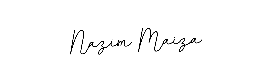 The best way (BallpointsItalic-DORy9) to make a short signature is to pick only two or three words in your name. The name Nazim Maiza include a total of six letters. For converting this name. Nazim Maiza signature style 11 images and pictures png