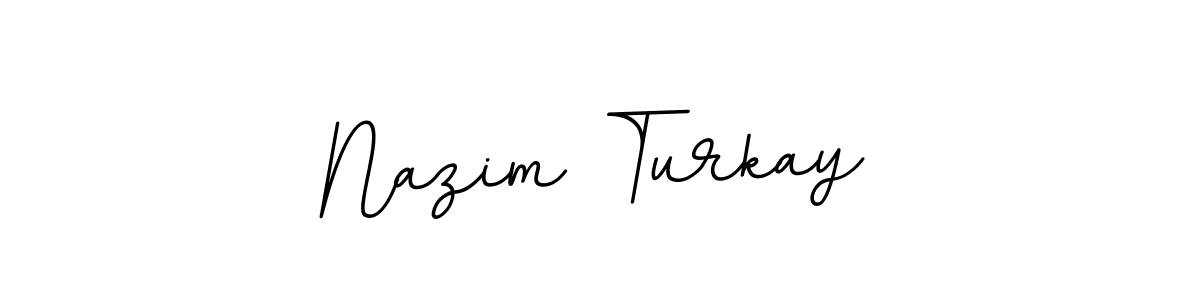 The best way (BallpointsItalic-DORy9) to make a short signature is to pick only two or three words in your name. The name Nazim Turkay include a total of six letters. For converting this name. Nazim Turkay signature style 11 images and pictures png