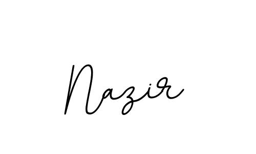 Design your own signature with our free online signature maker. With this signature software, you can create a handwritten (BallpointsItalic-DORy9) signature for name Nazir. Nazir signature style 11 images and pictures png