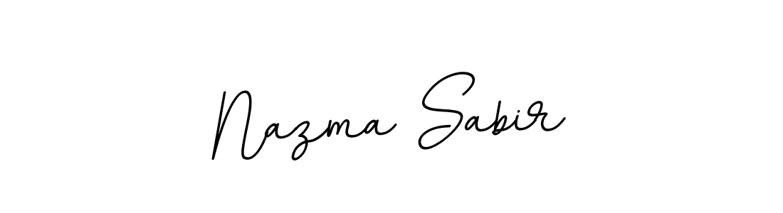 Make a beautiful signature design for name Nazma Sabir. With this signature (BallpointsItalic-DORy9) style, you can create a handwritten signature for free. Nazma Sabir signature style 11 images and pictures png