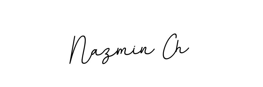 You should practise on your own different ways (BallpointsItalic-DORy9) to write your name (Nazmin Ch) in signature. don't let someone else do it for you. Nazmin Ch signature style 11 images and pictures png