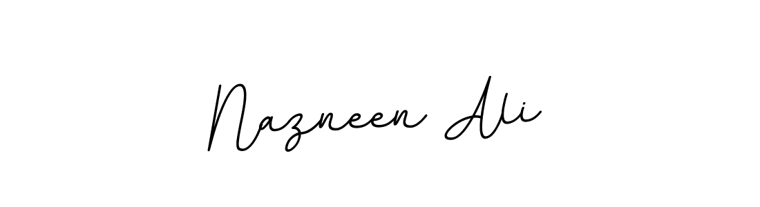 Design your own signature with our free online signature maker. With this signature software, you can create a handwritten (BallpointsItalic-DORy9) signature for name Nazneen Ali. Nazneen Ali signature style 11 images and pictures png