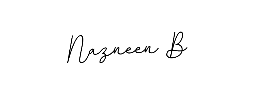 Design your own signature with our free online signature maker. With this signature software, you can create a handwritten (BallpointsItalic-DORy9) signature for name Nazneen B. Nazneen B signature style 11 images and pictures png