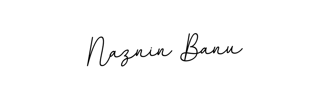 How to make Naznin Banu name signature. Use BallpointsItalic-DORy9 style for creating short signs online. This is the latest handwritten sign. Naznin Banu signature style 11 images and pictures png