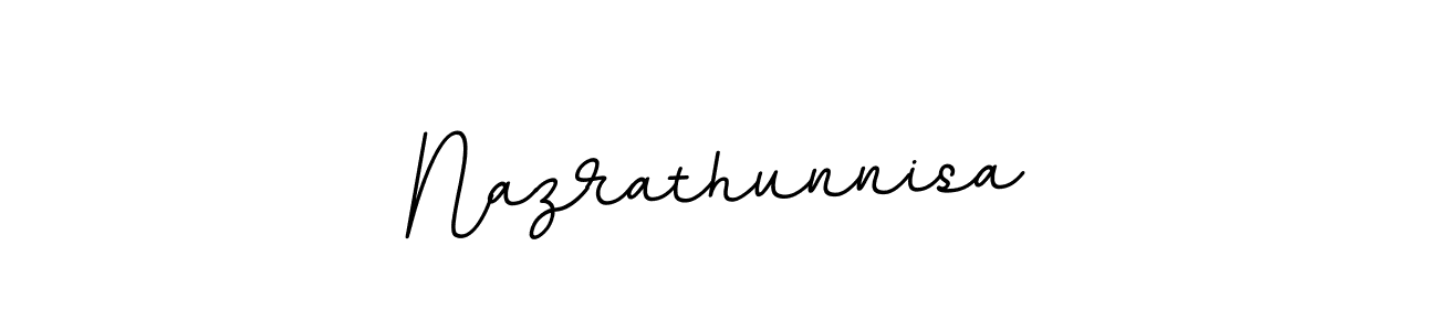 How to make Nazrathunnisa name signature. Use BallpointsItalic-DORy9 style for creating short signs online. This is the latest handwritten sign. Nazrathunnisa signature style 11 images and pictures png