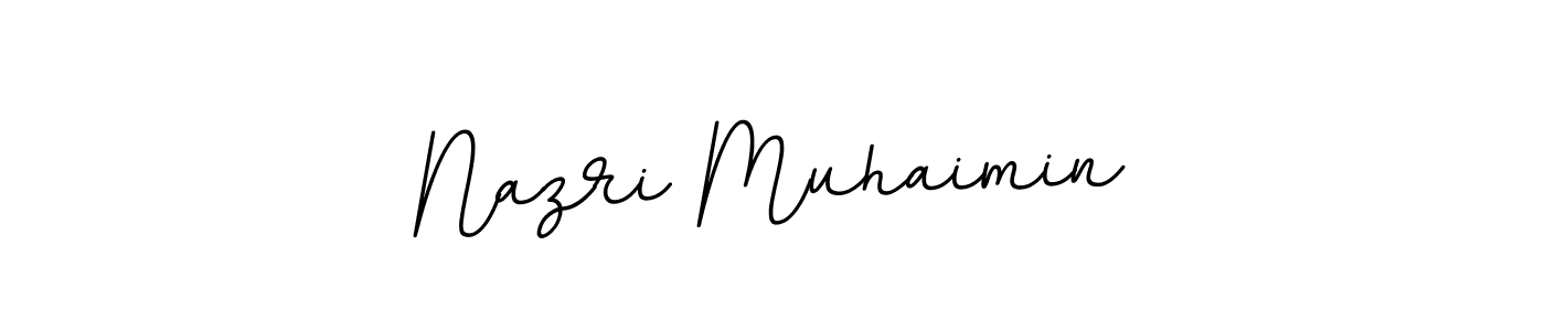 Nazri Muhaimin stylish signature style. Best Handwritten Sign (BallpointsItalic-DORy9) for my name. Handwritten Signature Collection Ideas for my name Nazri Muhaimin. Nazri Muhaimin signature style 11 images and pictures png