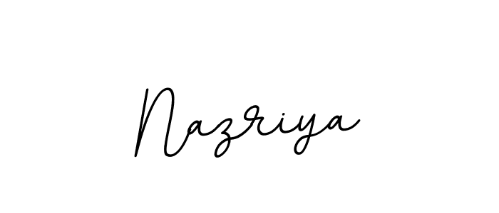 How to make Nazriya name signature. Use BallpointsItalic-DORy9 style for creating short signs online. This is the latest handwritten sign. Nazriya signature style 11 images and pictures png