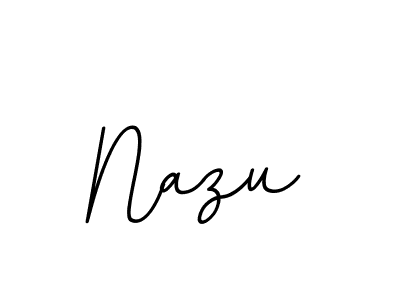 Use a signature maker to create a handwritten signature online. With this signature software, you can design (BallpointsItalic-DORy9) your own signature for name Nazu. Nazu signature style 11 images and pictures png