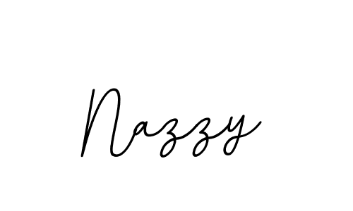 How to make Nazzy name signature. Use BallpointsItalic-DORy9 style for creating short signs online. This is the latest handwritten sign. Nazzy signature style 11 images and pictures png