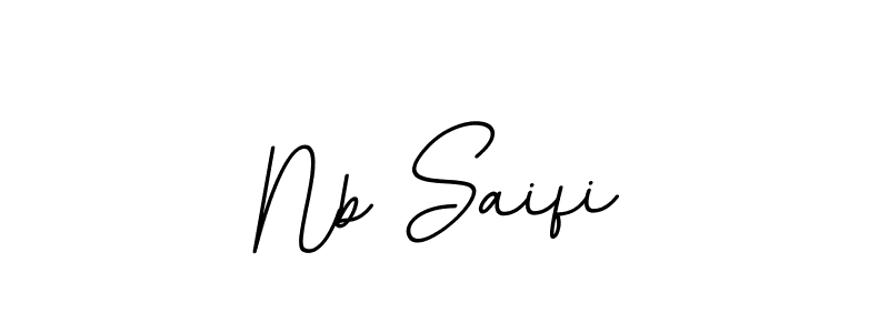 Use a signature maker to create a handwritten signature online. With this signature software, you can design (BallpointsItalic-DORy9) your own signature for name Nb Saifi. Nb Saifi signature style 11 images and pictures png