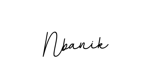 How to make Nbanik name signature. Use BallpointsItalic-DORy9 style for creating short signs online. This is the latest handwritten sign. Nbanik signature style 11 images and pictures png