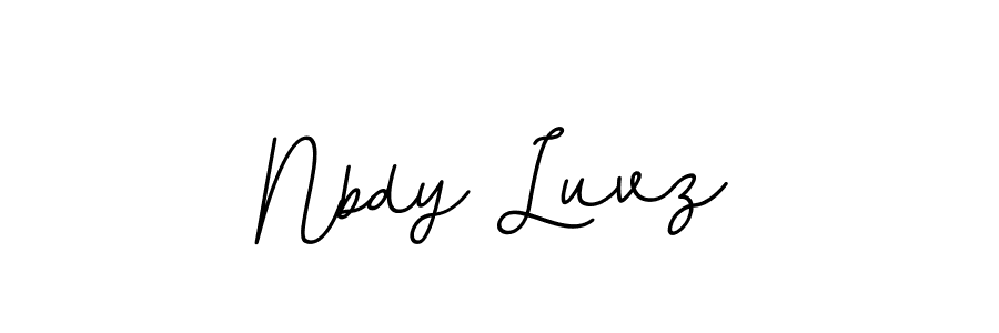 The best way (BallpointsItalic-DORy9) to make a short signature is to pick only two or three words in your name. The name Nbdy Luvz include a total of six letters. For converting this name. Nbdy Luvz signature style 11 images and pictures png