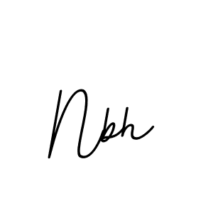 How to make Nbh name signature. Use BallpointsItalic-DORy9 style for creating short signs online. This is the latest handwritten sign. Nbh signature style 11 images and pictures png