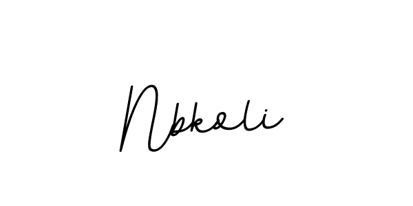 Use a signature maker to create a handwritten signature online. With this signature software, you can design (BallpointsItalic-DORy9) your own signature for name Nbkoli. Nbkoli signature style 11 images and pictures png