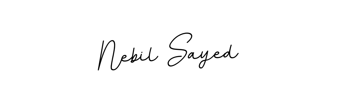 You should practise on your own different ways (BallpointsItalic-DORy9) to write your name (Nebil Sayed) in signature. don't let someone else do it for you. Nebil Sayed signature style 11 images and pictures png