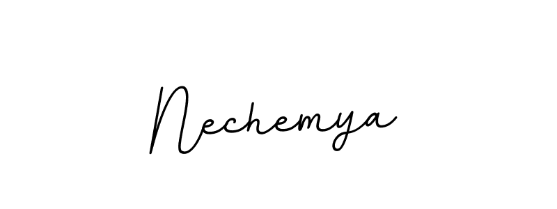 You should practise on your own different ways (BallpointsItalic-DORy9) to write your name (Nechemya) in signature. don't let someone else do it for you. Nechemya signature style 11 images and pictures png