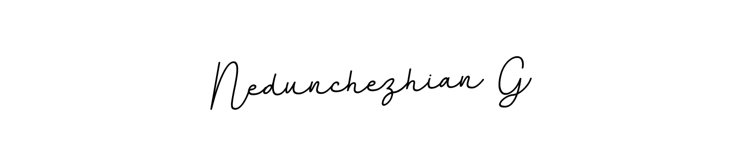 if you are searching for the best signature style for your name Nedunchezhian G. so please give up your signature search. here we have designed multiple signature styles  using BallpointsItalic-DORy9. Nedunchezhian G signature style 11 images and pictures png