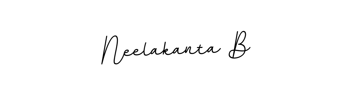 Make a beautiful signature design for name Neelakanta B. With this signature (BallpointsItalic-DORy9) style, you can create a handwritten signature for free. Neelakanta B signature style 11 images and pictures png